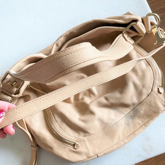 Elliott Lucca natural leather tan saddle shoulder bag / purse / crossbody bag - Picture 12 of 16